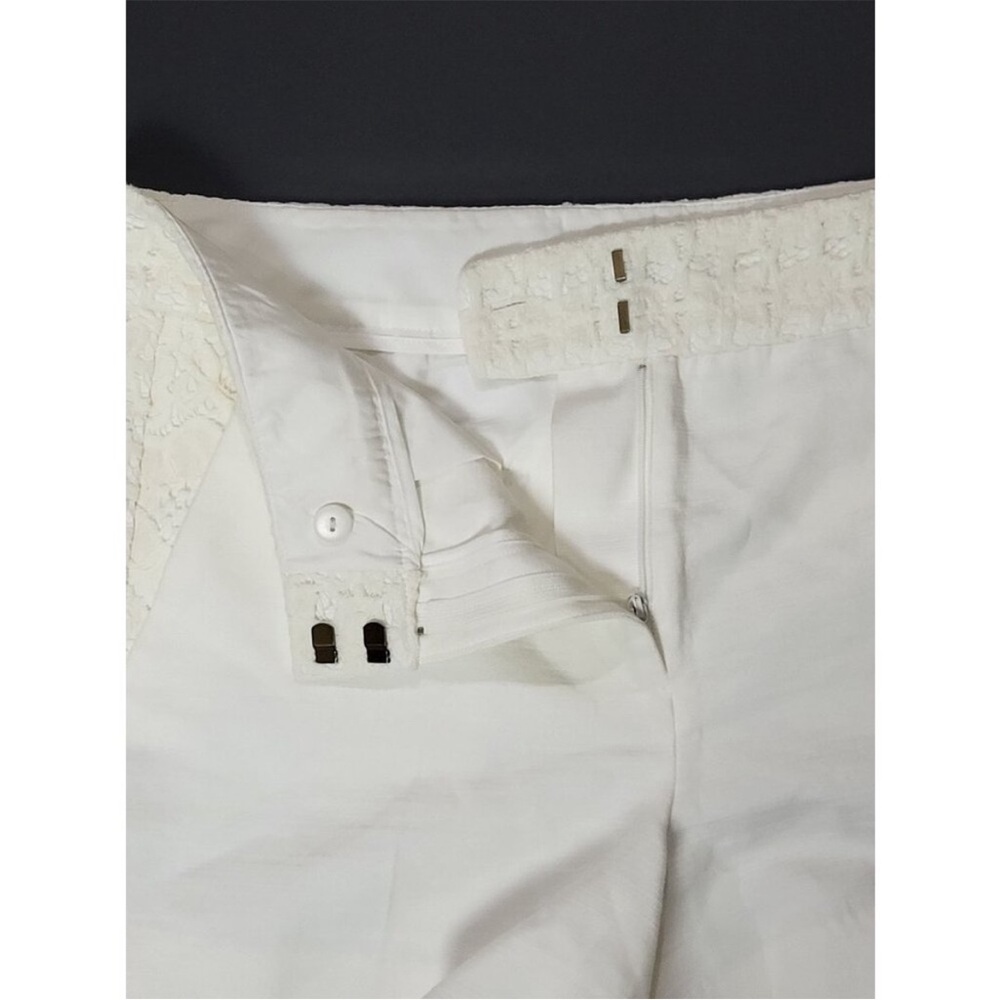 LOFT women’s lace trim off white cotton shorts | 12 - Picture 7 of 9